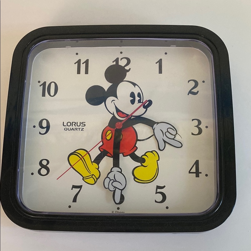 Lorus Disney Mickey Mouse Black and Yellow Wall Clock